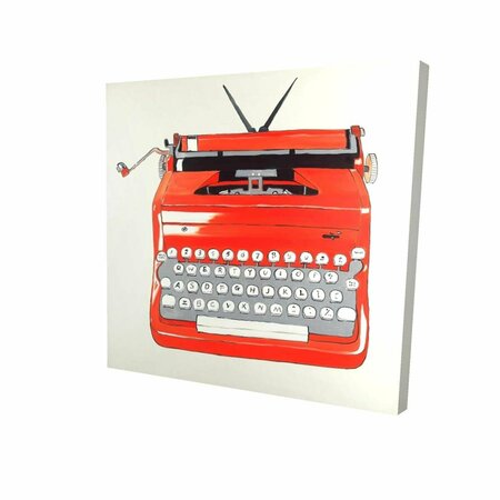 BEGIN HOME DECOR 16 x 16 in. Red Typewritter Machine-Print on Canvas 2080-1616-MI71